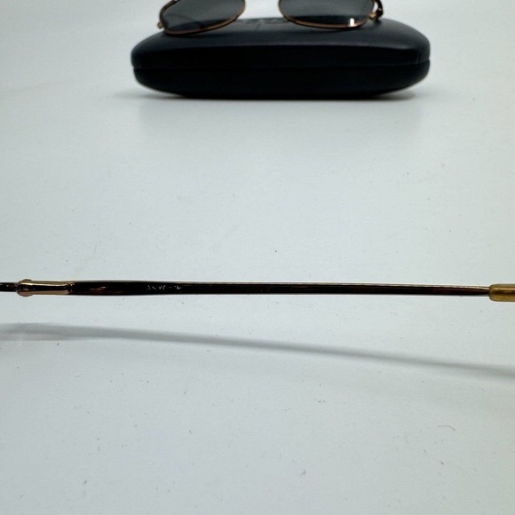 Easyclip Eyeglasses Gold Frame w Polarized ClipOn Sunglasses‎ 49-19 H9563 main image 9